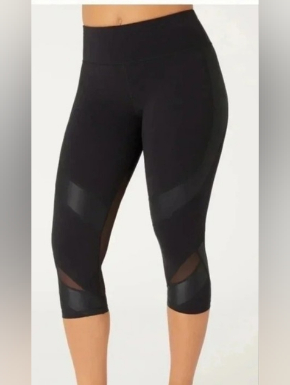Sweaty Betty The Power Mesh Large Black Activewear Quick Dry Run Yoga Leggings